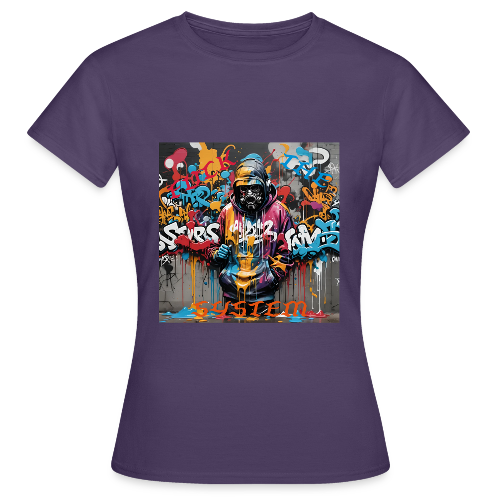 F#CK THE SYSTEM WOMEN'S CLASSIC T-SHIRT - dark purple