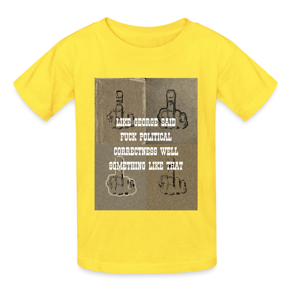 FUCK POLITICAL CORRECTNESS - CHILDREN'S T-SHIRT - yellow