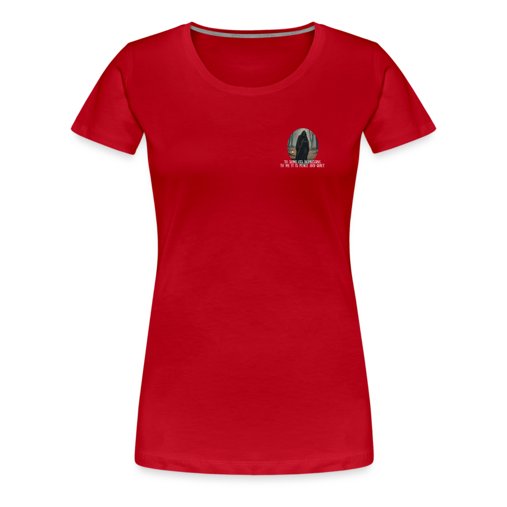 LONELY GRIM REAPER - WOMEN'S PREMIUM T-SHIRT - red