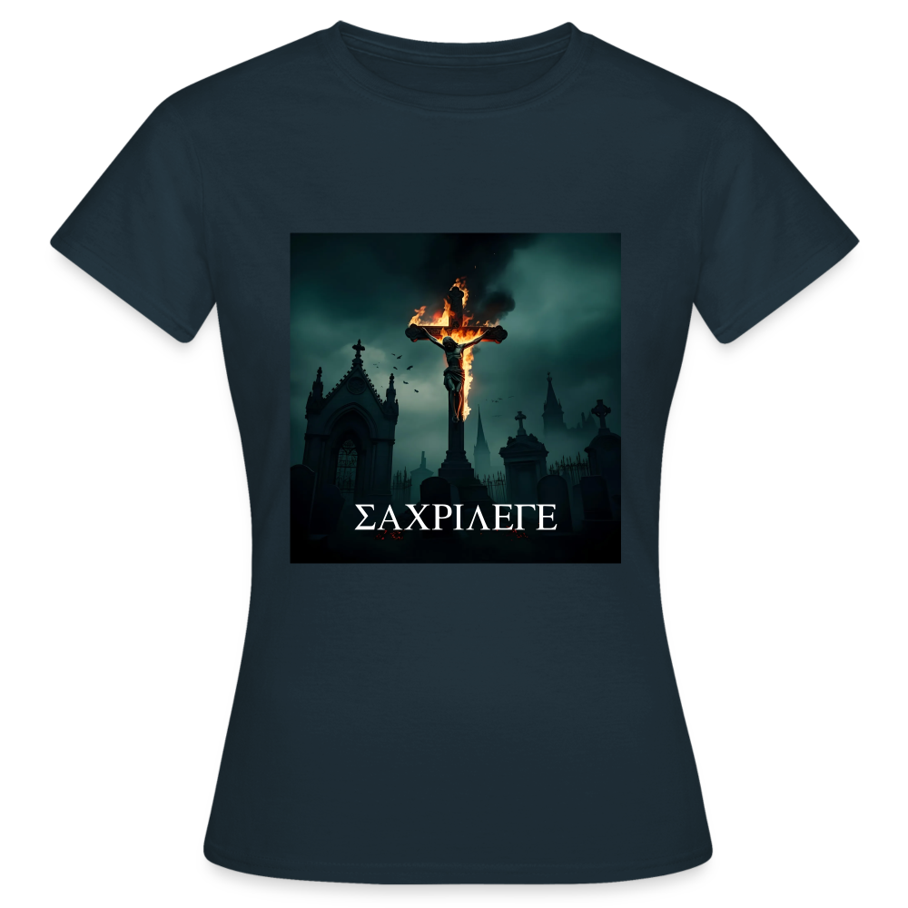 SACRILEGE - WOMEN'S CLASSIC T-SHIRT - navy