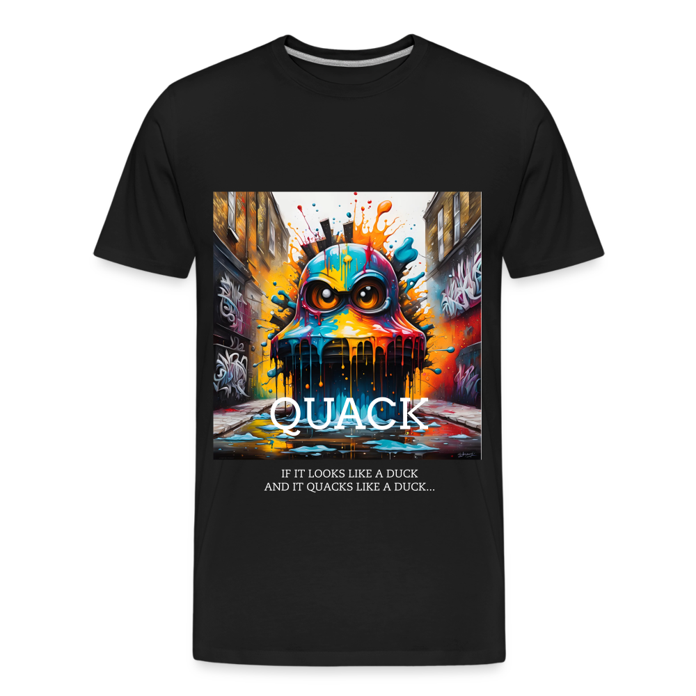 QUACK!! MEN'S PREMIUM T-SHIRT - black