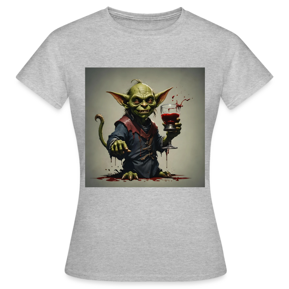 GOBLIN WITH A GOBLET - WOMEN'S CLASSIC T-SHIRT - heather grey