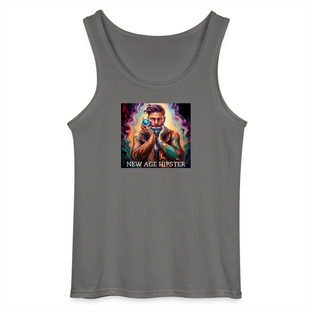 NEW AGE HIPSTER - MEN'S TANK TOP - charcoal grey