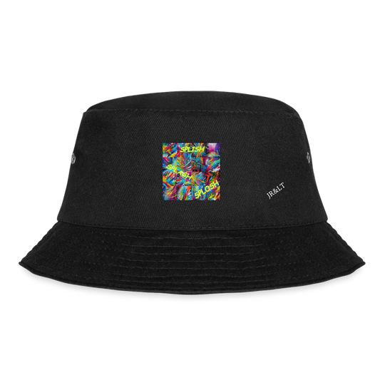 SPLISH SPLASH SPLOSH!! BUCKET HAT - black