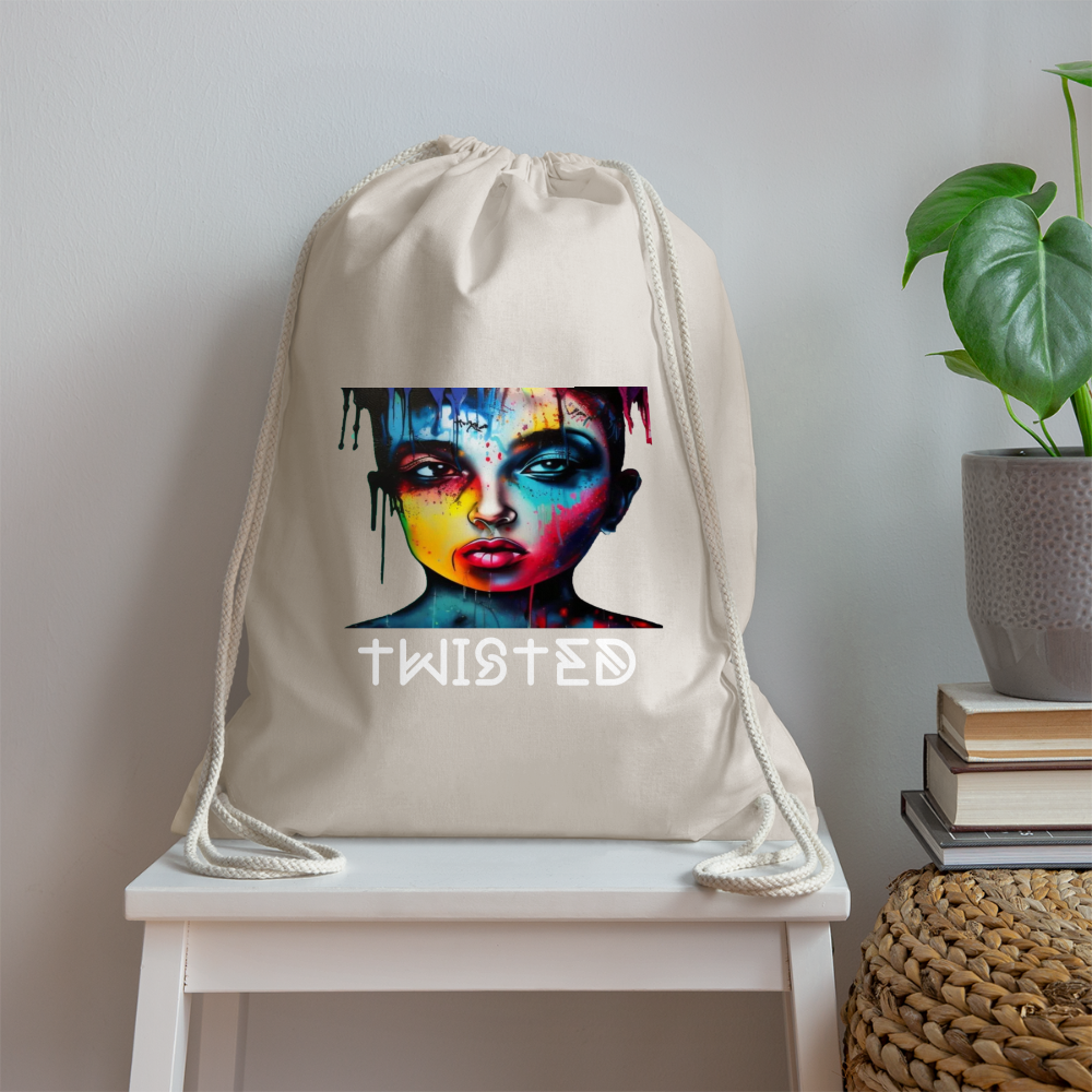 TWISTED!! DRAWSTRING BAG - nature