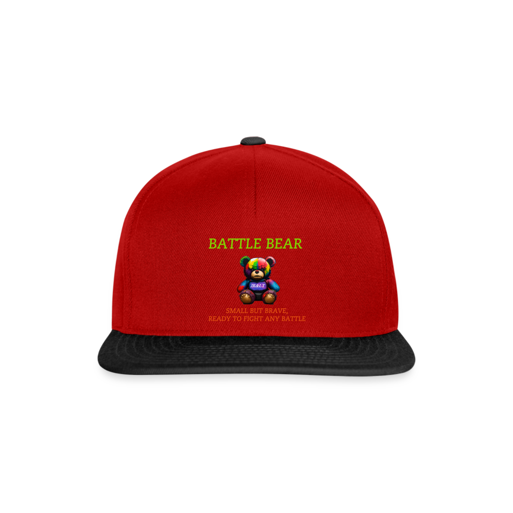 BATTLE BEAR!! SNAPBACK - red/black