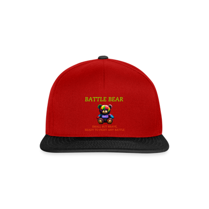 BATTLE BEAR!! SNAPBACK - red/black