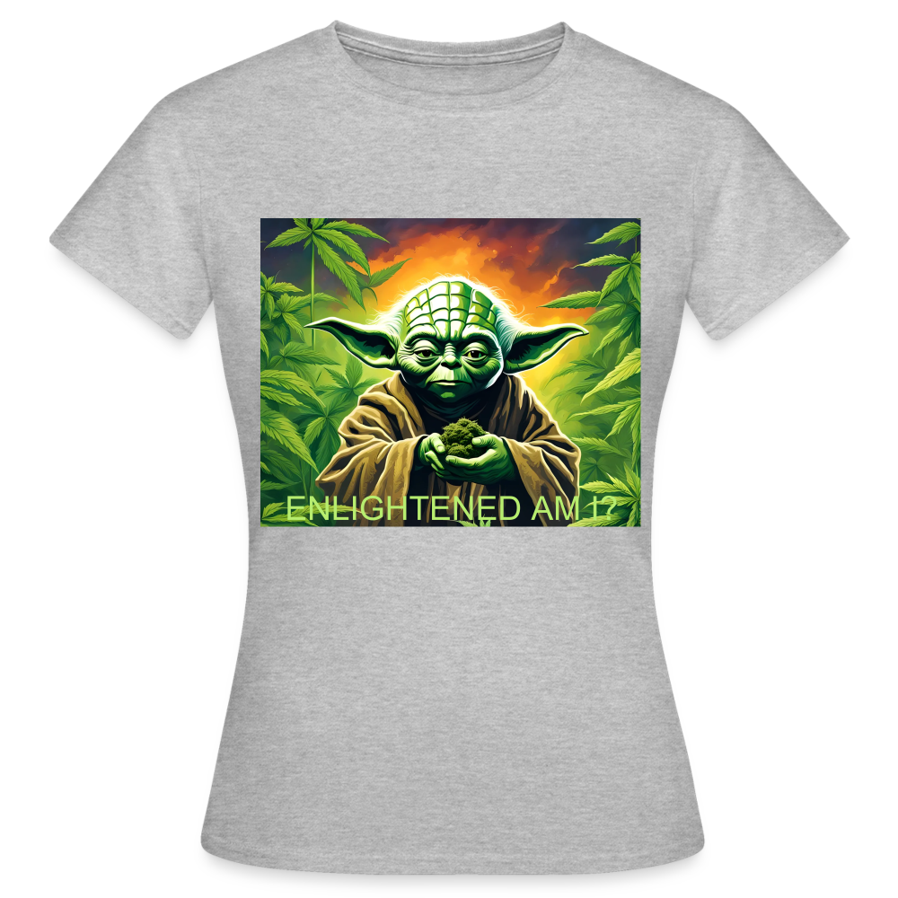 ENLIGHTENED YODA - WOMEN'S CLASSIC T-SHIRT - heather grey