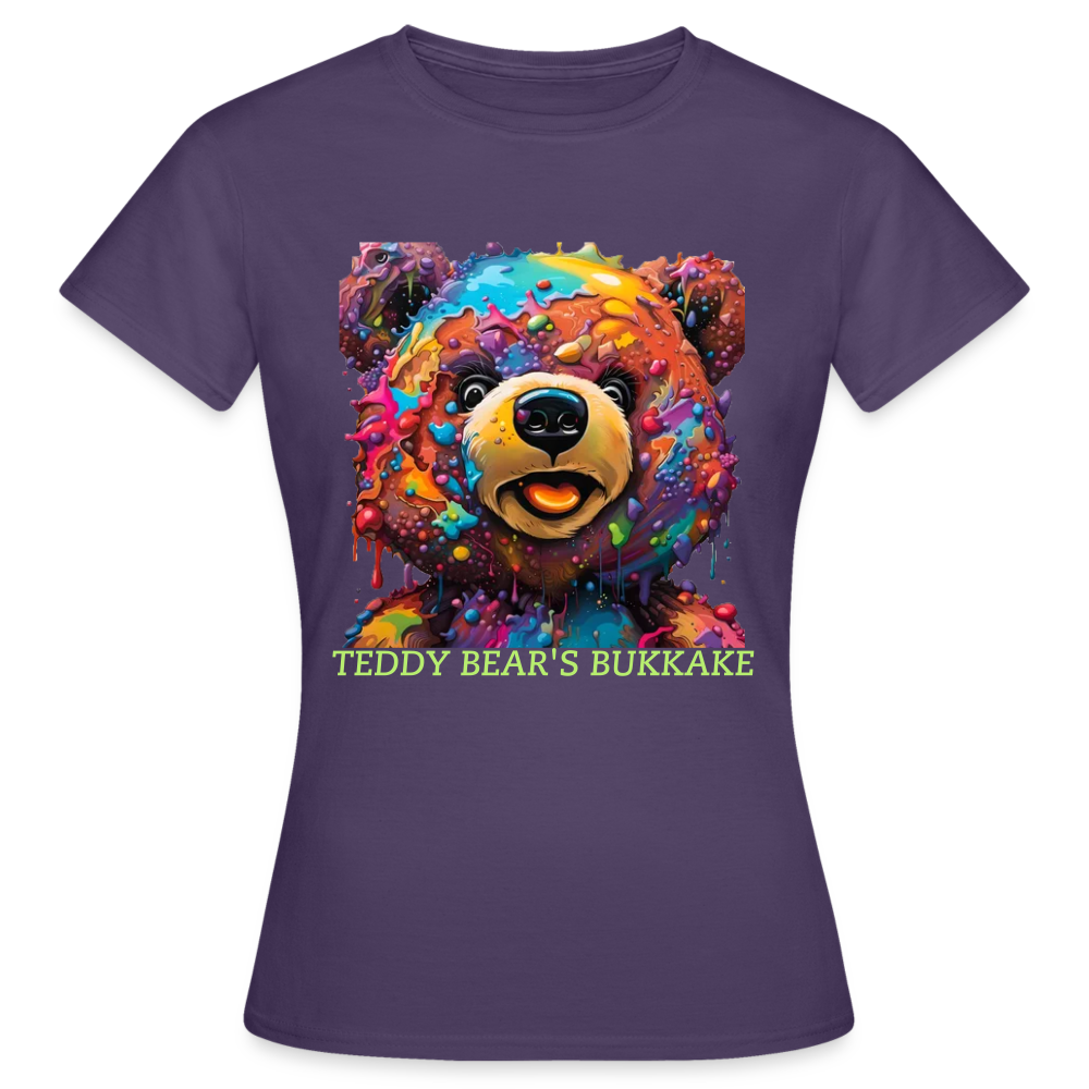 TEDDY BEAR'S BUKKAKE!! WOMENS T-SHIRT - dark purple