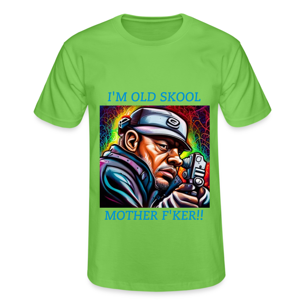 I'M OLD SKOOL MOTHERF'KER!! MENS CLASSIC T-SHIRT - light green