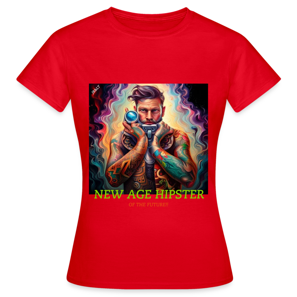 NEW AGE HIPSTER OF THE FUTURE! WOMEN'S CLASSIC T-SHIRT - red