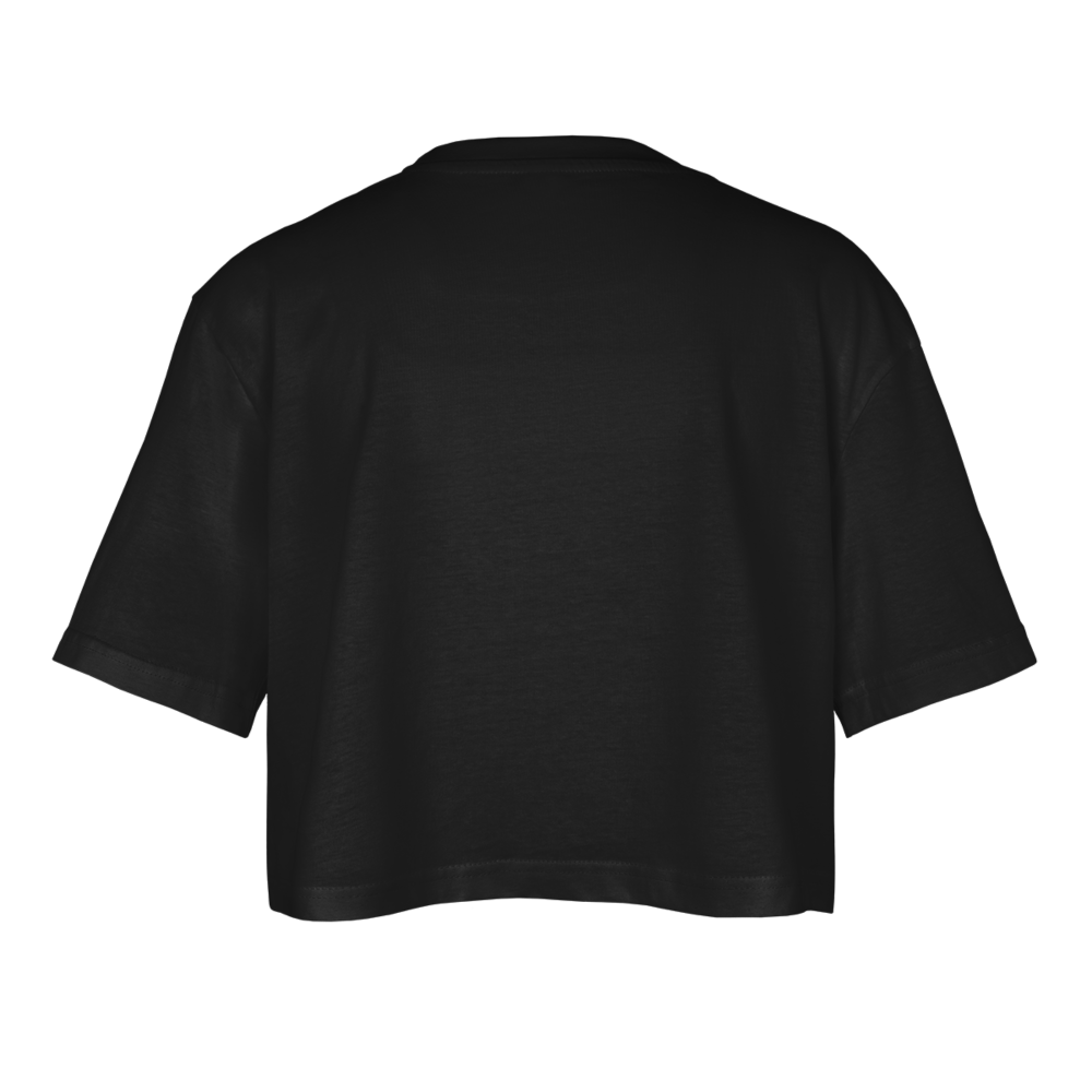 " DEAD INSIDE" WOMEN'S OVERSIZED CROP TOP - black