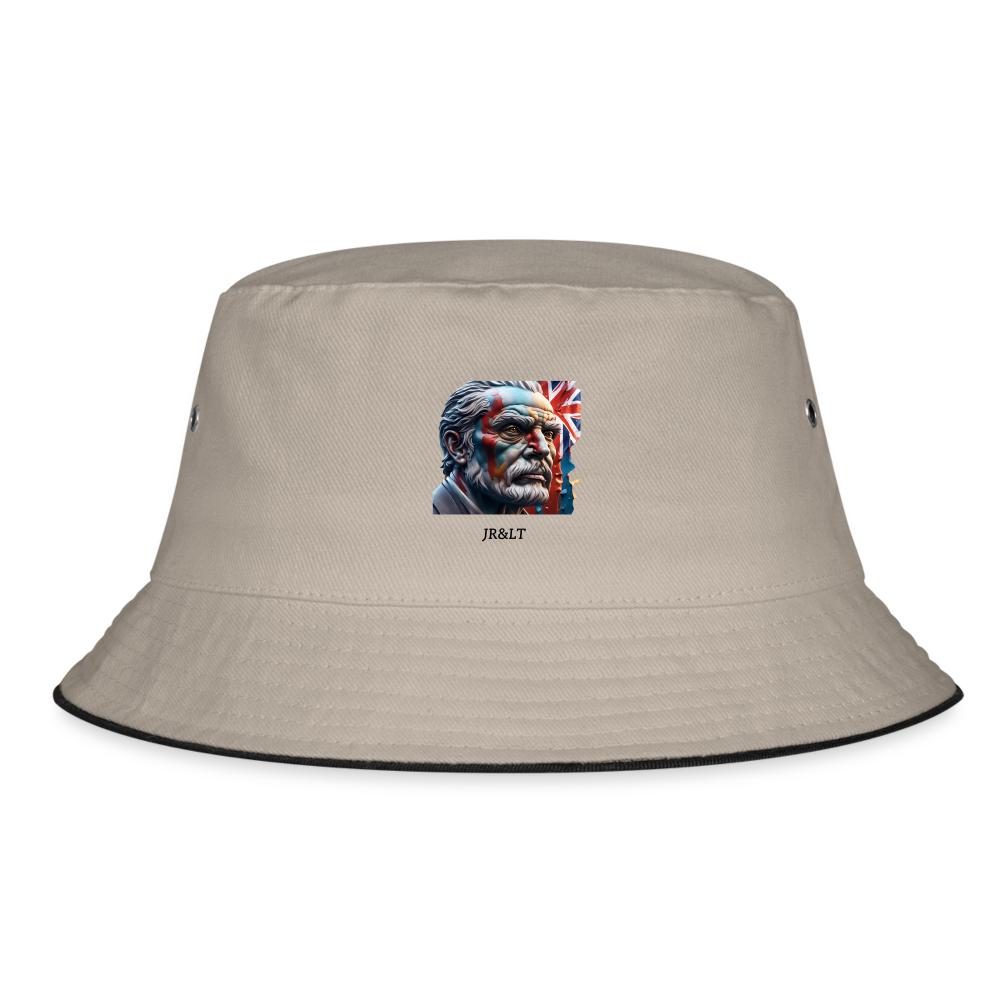 OLD MAN BRITAIN!! BUCKET HAT - khaki/black