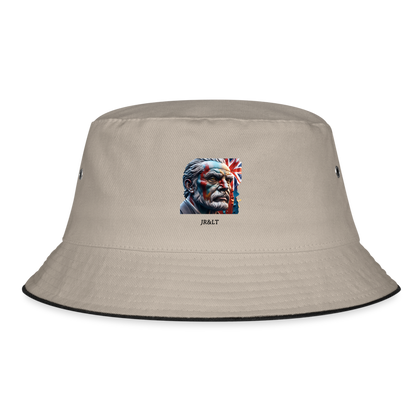 OLD MAN BRITAIN!! BUCKET HAT - khaki/black