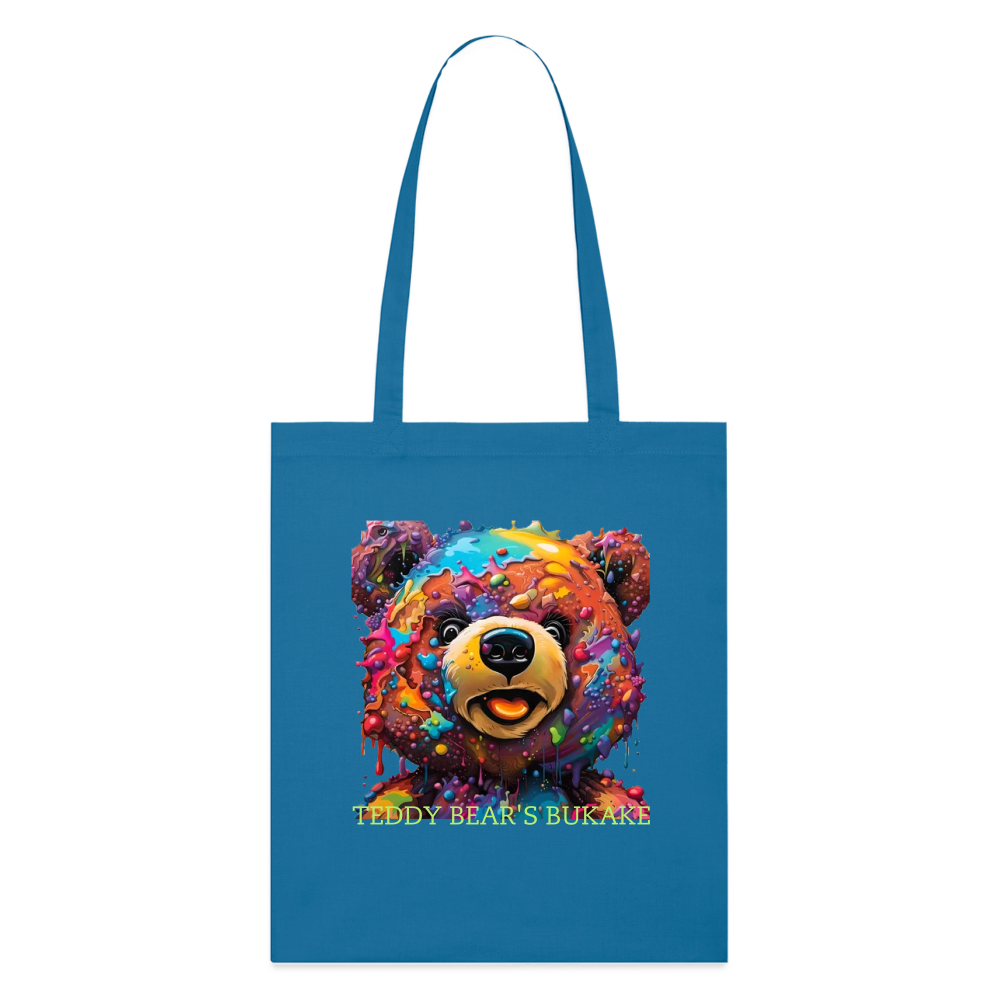 TEDDY BEAR'S BUKKAKE - ORGANIC TOTE BAG - royal blue