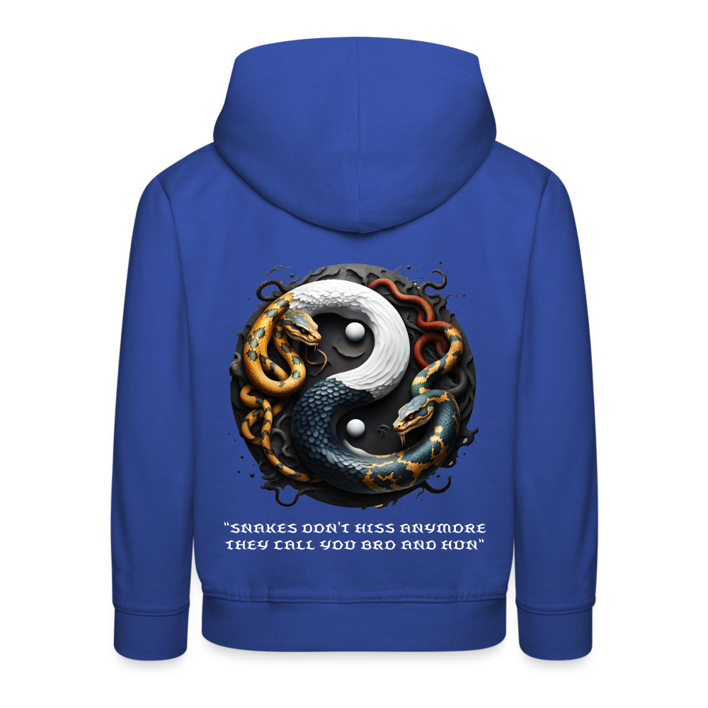 YING YANG - CHILDREN'S HOODIE - royal blue