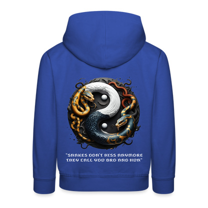 YING YANG - CHILDREN'S HOODIE - royal blue