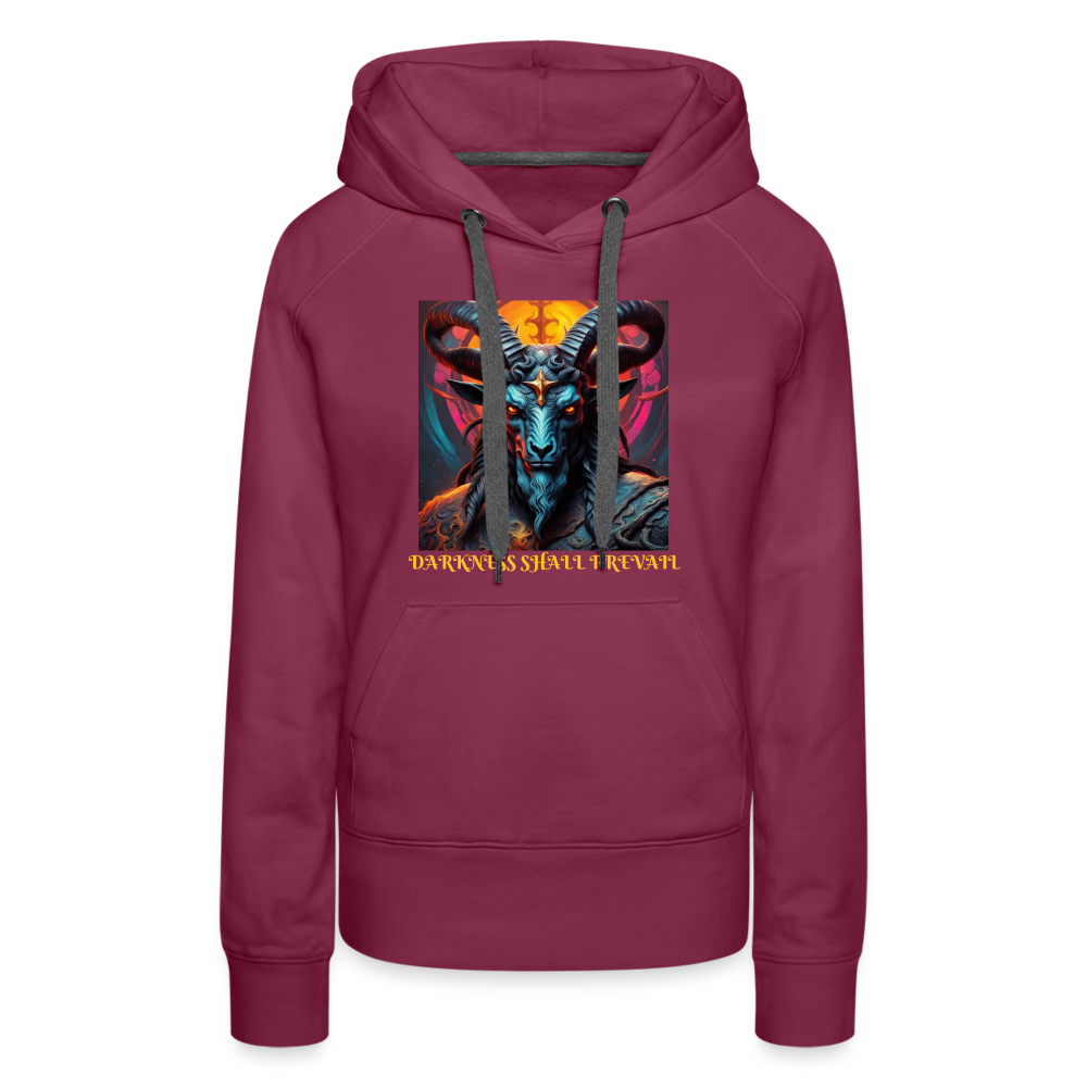 BAPHOMET!! WOMEN'S HOODIE - bordeaux