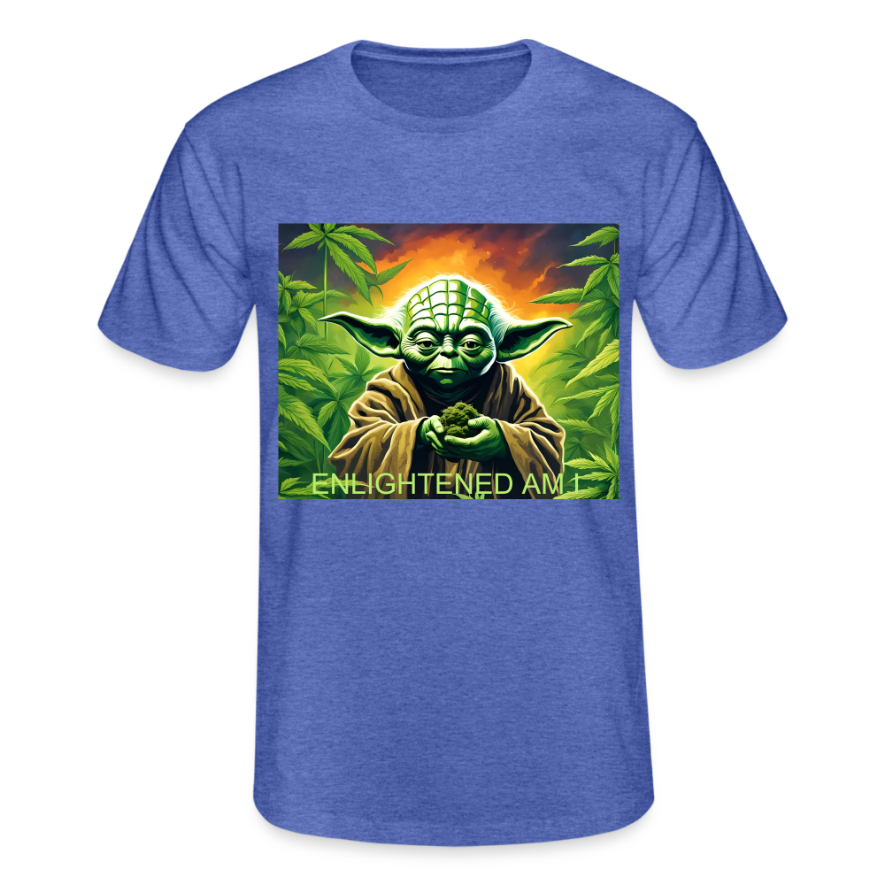 ENLIGHTENED YODA - MEN'S CLASSIC T-SHIRT - heather blue