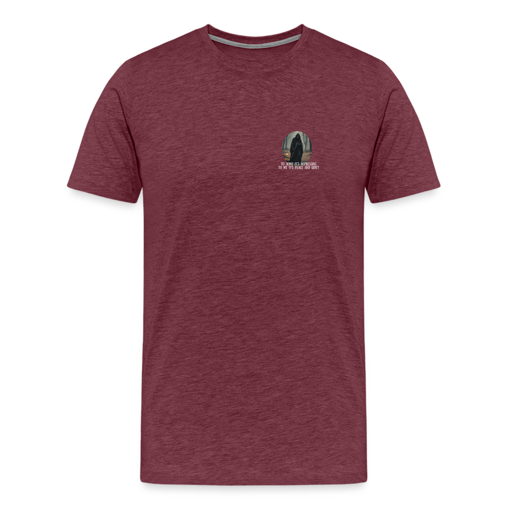 LONELY GRIM REAPER - MEN'S PREMIUM T-SHIRT - heather burgundy