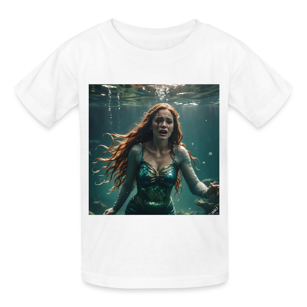 SOULESS MERMAID!! CHILDREN'S T-SHIRT - white