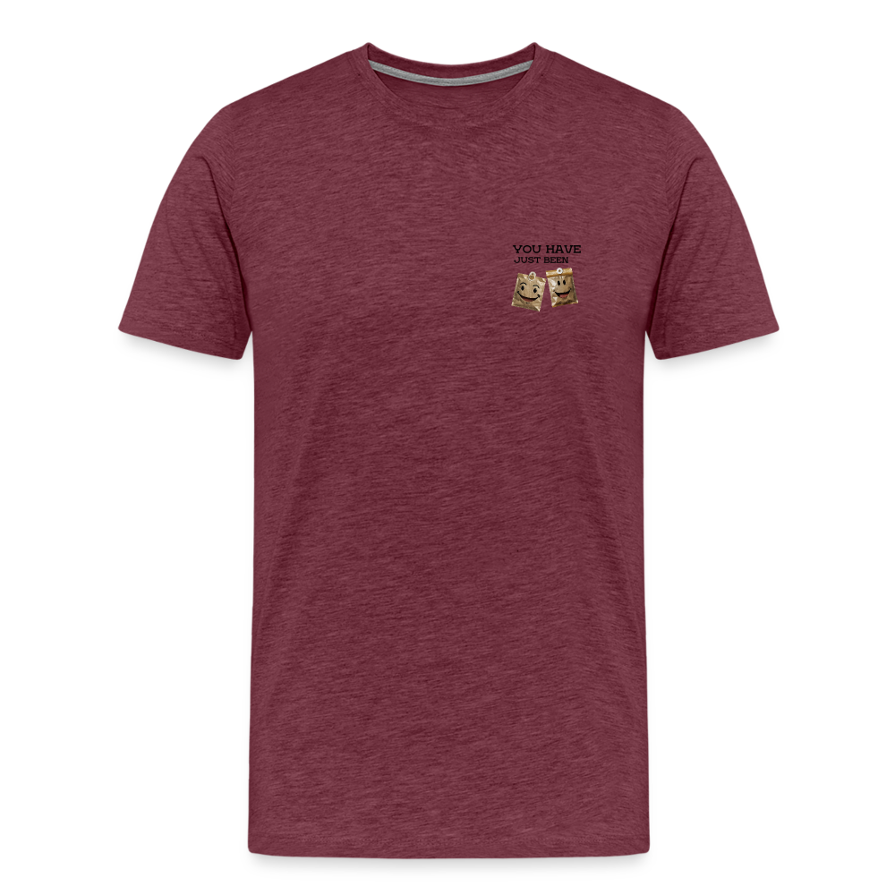 TEA BAGGED - MEN'S PREMIUM T-SHIRT - heather burgundy