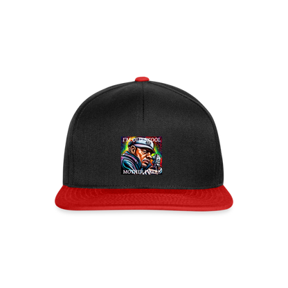 I'M OLD SCHOOL MOTHERF'KER!! SNAPBACK CAP - black/red