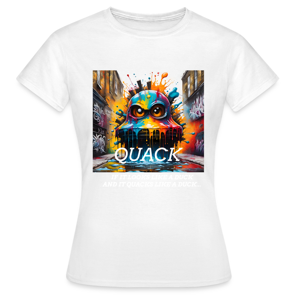 QUACK!! WOMEN'S CLASSIC T-SHIRT - white