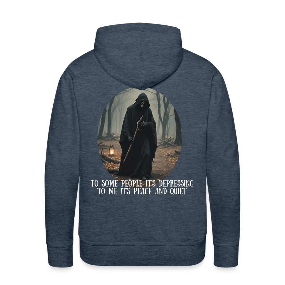 LONELY GRIM REAPER - MEN'S HOODIE - heather denim