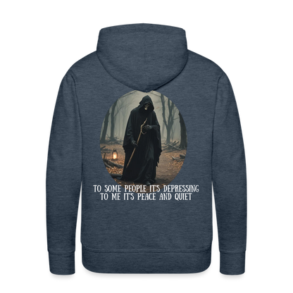 LONELY GRIM REAPER - MEN'S HOODIE - heather denim