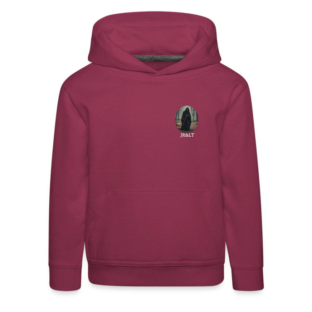 LONELY GRIM REAPER - CHILDREN'S HOODIE - bordeaux