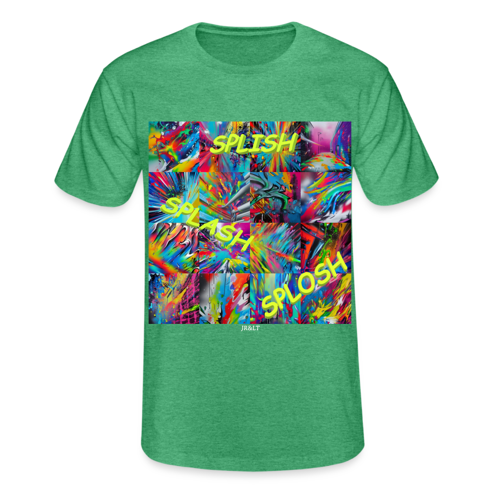 SPLISH SPLASH SPLOSH!! MEN'S CLASSIC T-SHIRT - heather green