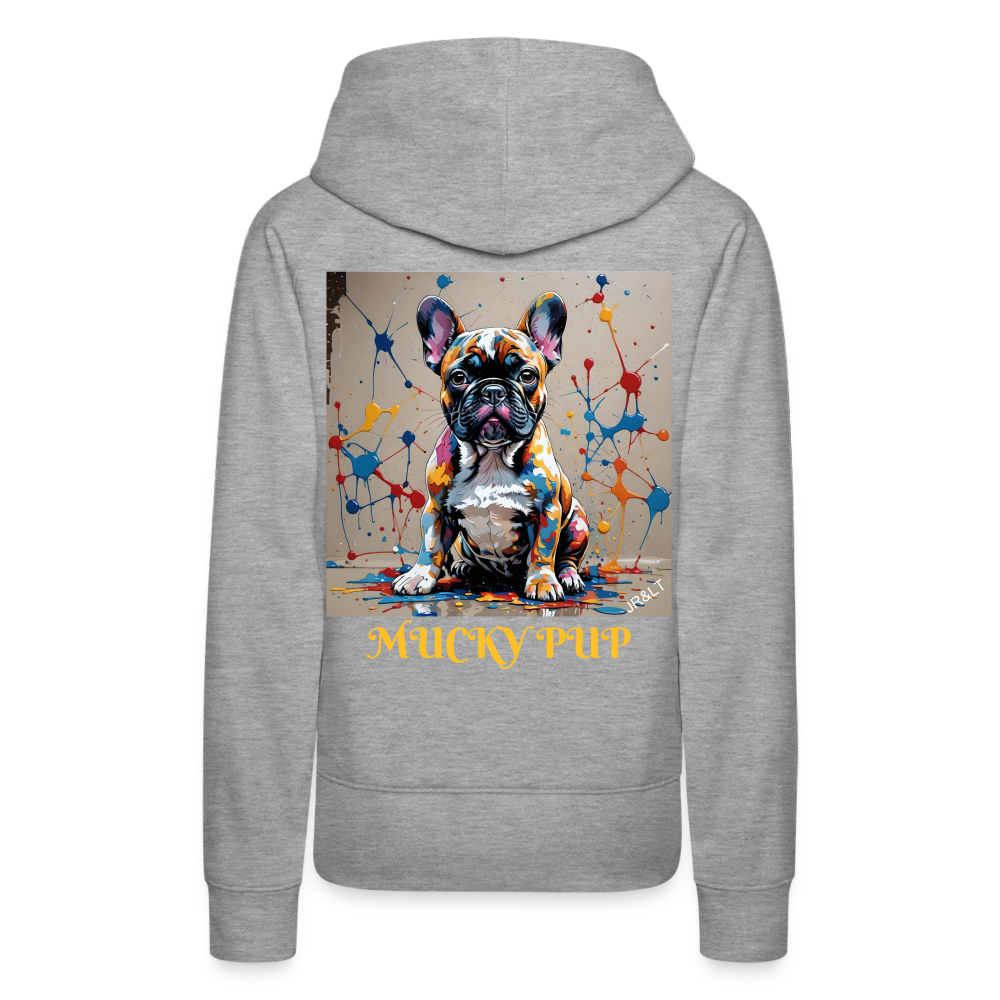 MUCKY PUP!! - WOMEN'S HOODIE - heather grey