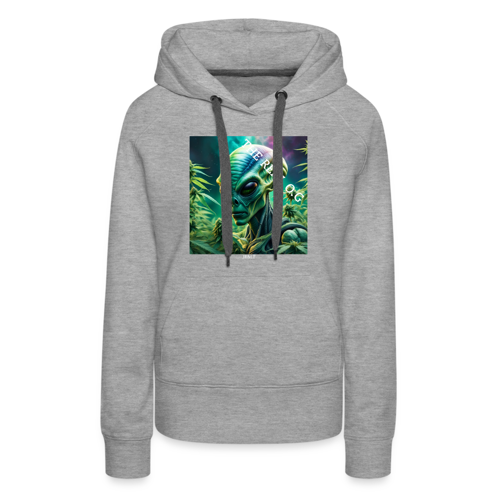 THE REAL ALIEN O.G!! - WOMENS HOODIE - heather grey