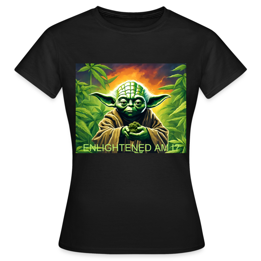 ENLIGHTENED YODA - WOMEN'S CLASSIC T-SHIRT - black