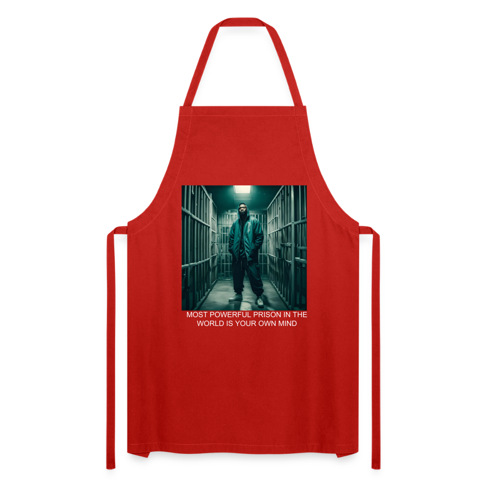 MOST POWERFUL - ADULT APRON - red