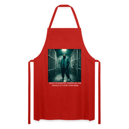 MOST POWERFUL - ADULT APRON - red