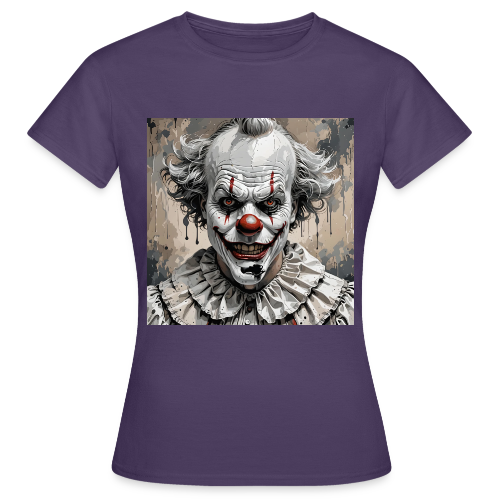 EVIL CLOWN - WOMEN'S CLASSIC T-SHIRT - dark purple