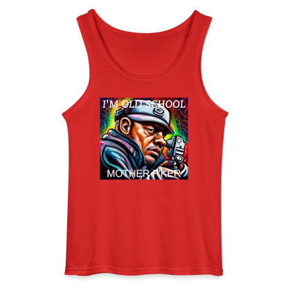 I'M OLD SCHOOL - MEN'S TANK TOP - red