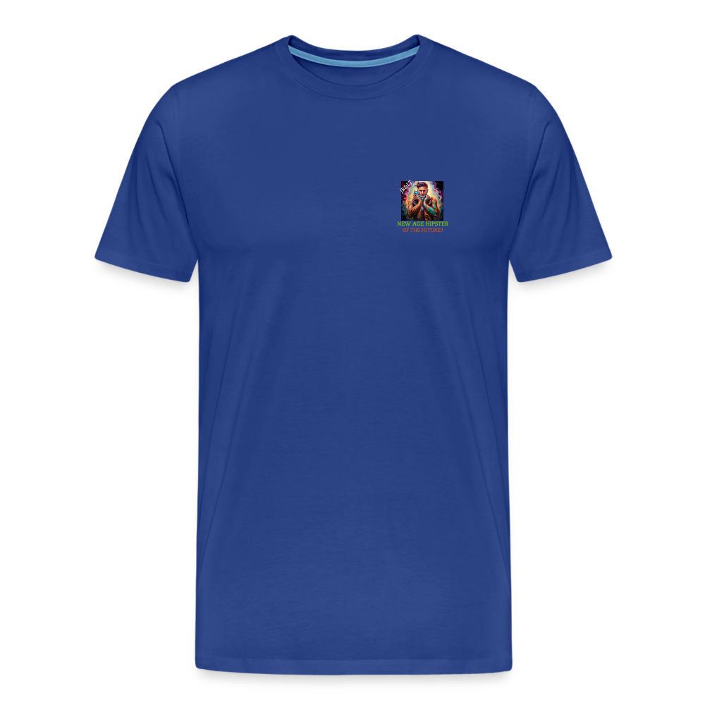 NEW AGE HIPSTER OF THE FUTURE!! MENS PREMIM T-SHIRT - royal blue