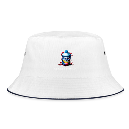 MOMMA GOT MILK?? BUCKET HAT - white/navy