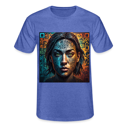 LADY QR!! MEN'S CLASSIC T-SHIRT - heather blue