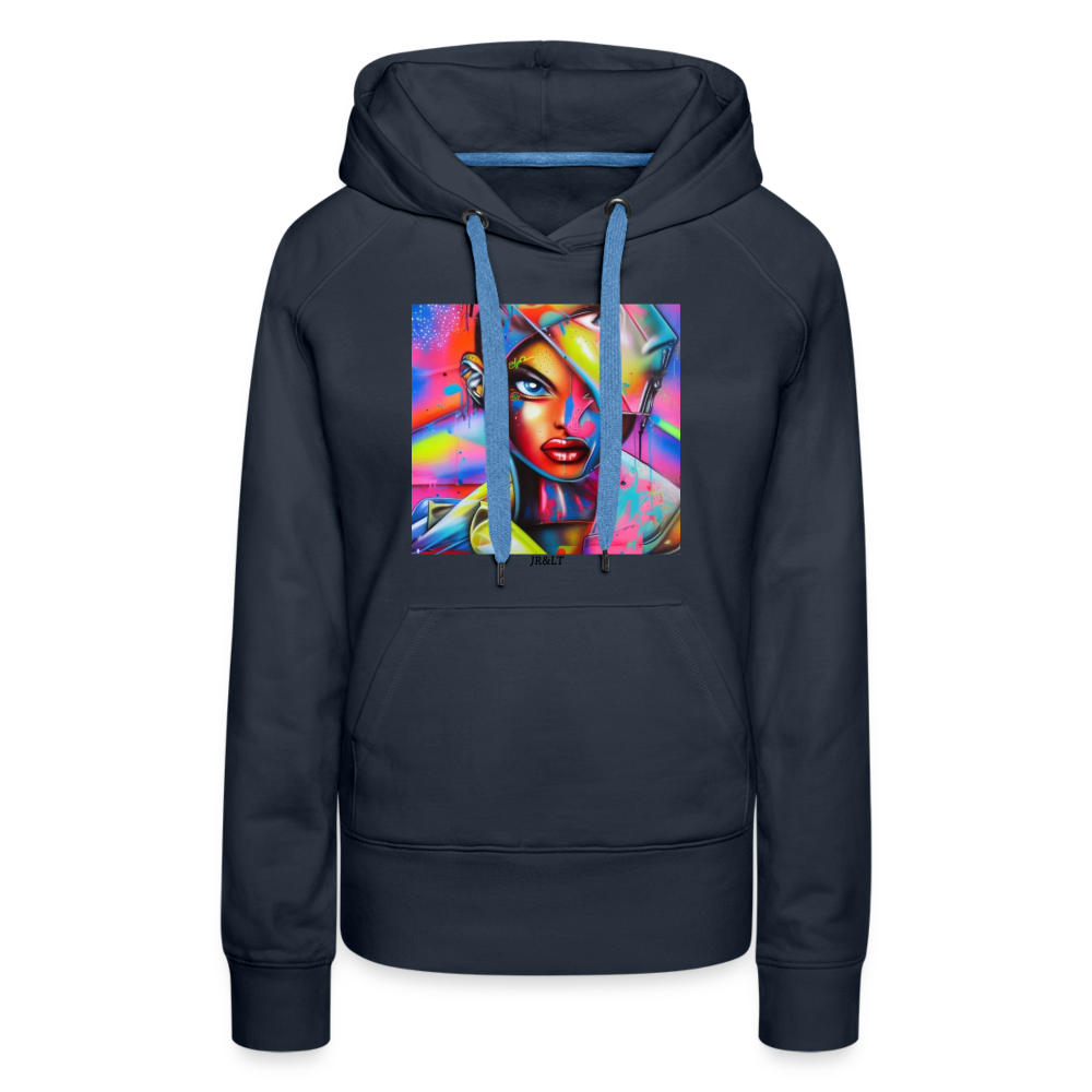 2FACED!! WOMENS HOODIE - navy