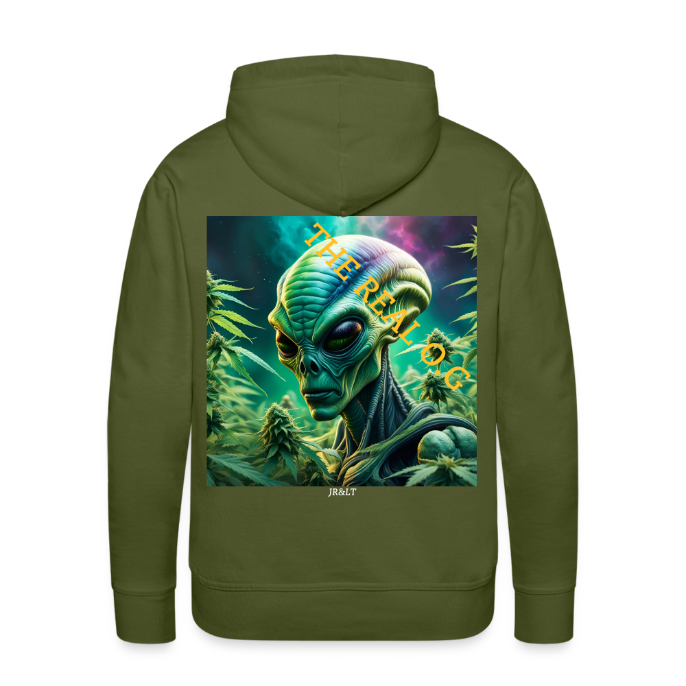 THE REAL ALIEN O.G!! MENS HOODIE - olive green