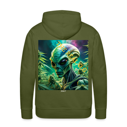 THE REAL ALIEN O.G!! MENS HOODIE - olive green