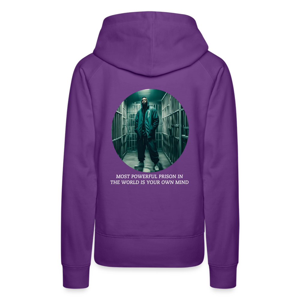 MOST POWERFUL PRISON IN THE WORLD IS OUR MIND - WOMEN'S HOODIE - purple