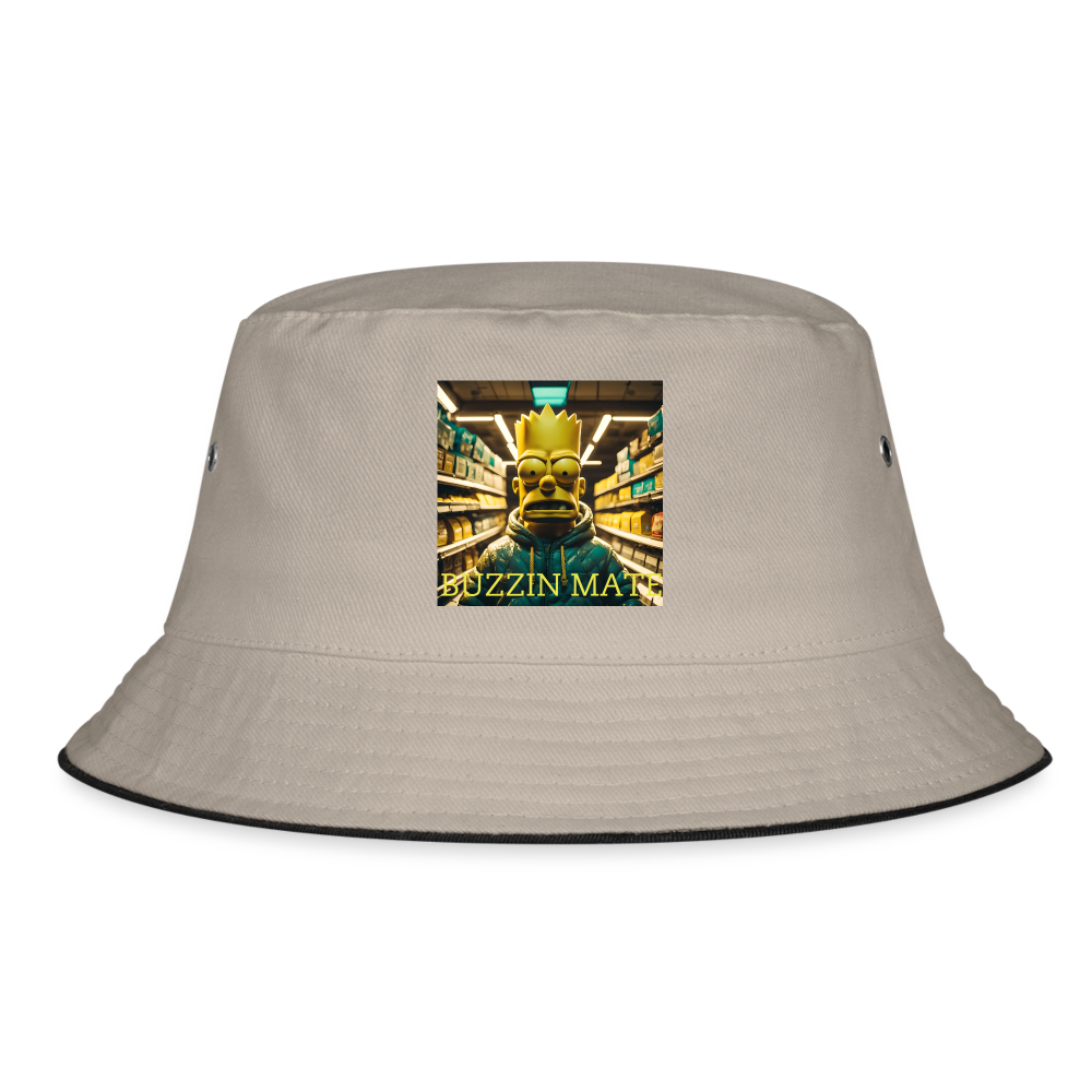 BUZZIN MATE - BUCKET HAT - khaki/black