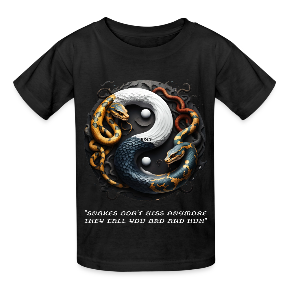 YING YANG - CHILDREN'S T-SHIRT - black