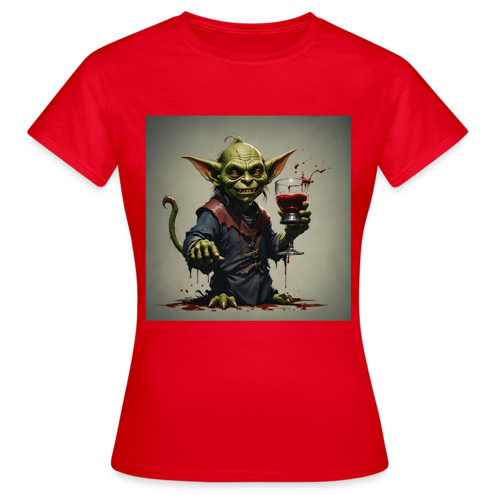 GOBLIN WITH A GOBLET - WOMEN'S CLASSIC T-SHIRT - red