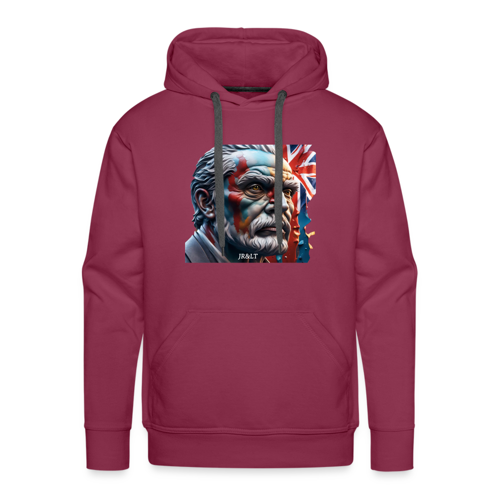 OLD MAN BRITAIN!! MEN'S HOODIE - bordeaux